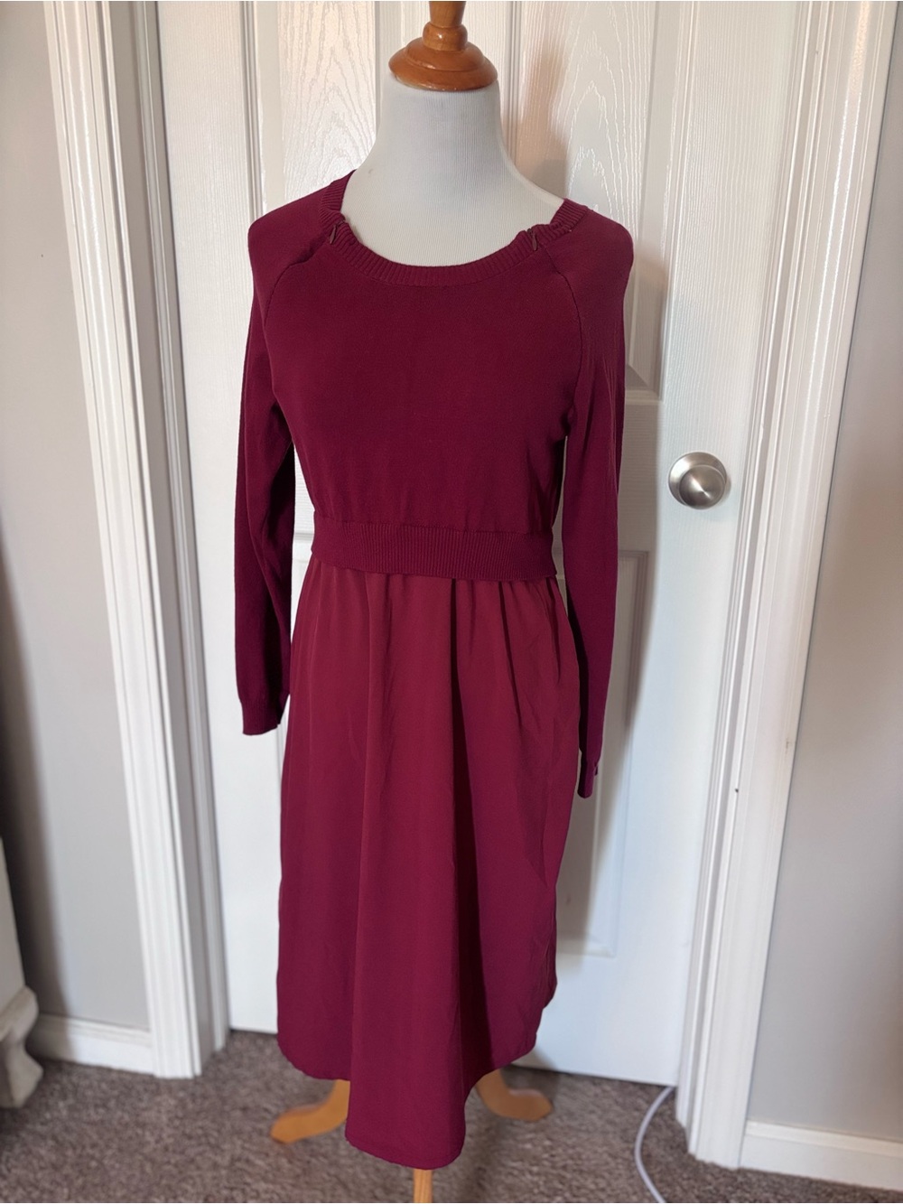 Rosie Pope Maternity Long Sleeve Midi Dress